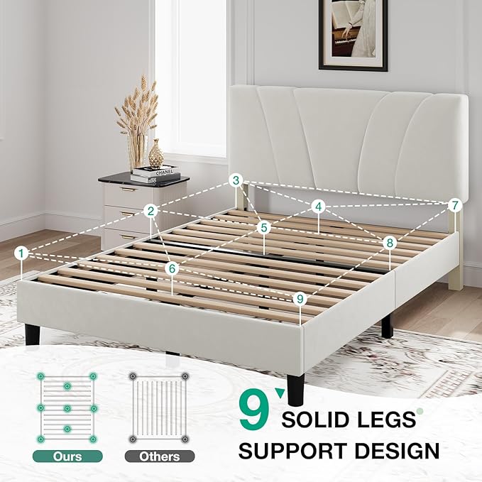 Novilla Queen Bed Frame, Queen Size Bed Frame