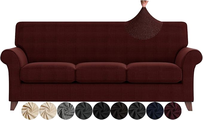 ZNSAYOTX 4 Piece Sofa Covers for Living Room Anti Slip Stretch Couch Covers for