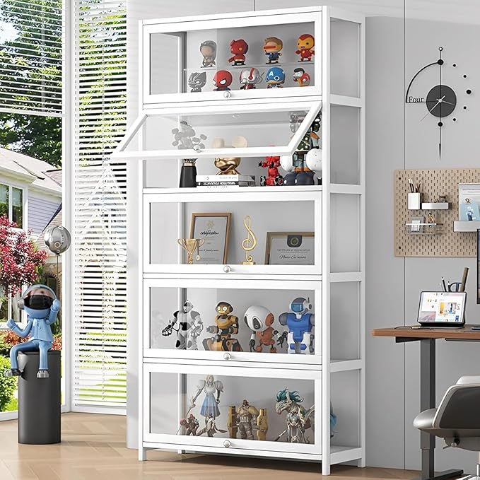Display Cabinet with Acrylic Door, 5-Tier Curio Display Cabinet, Display Case