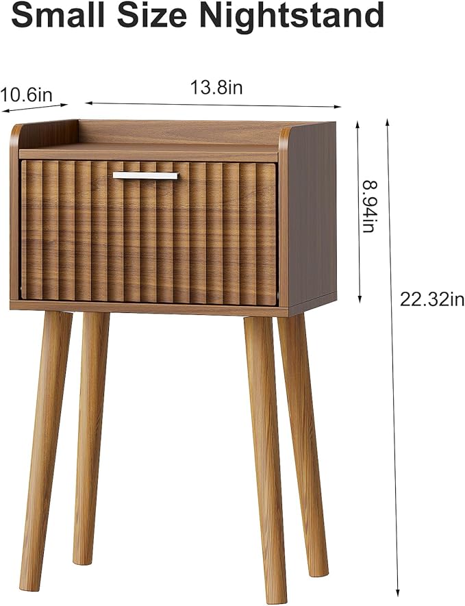 LAATOOREE Small Nightstands Set of 2, Side End Table, Bedside Table