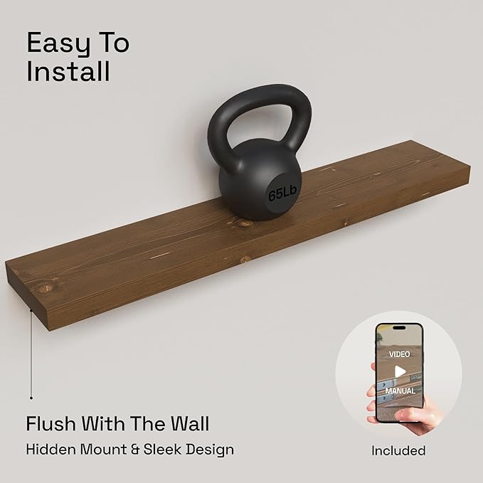 BAOBAB WORKSHOP Solid Wood Floating Shelves