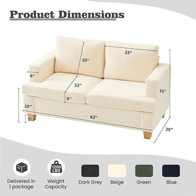 Apicizon Cloud Couches Living Room Furniture Sets, Loveseat Sofa Set of 2 & 3