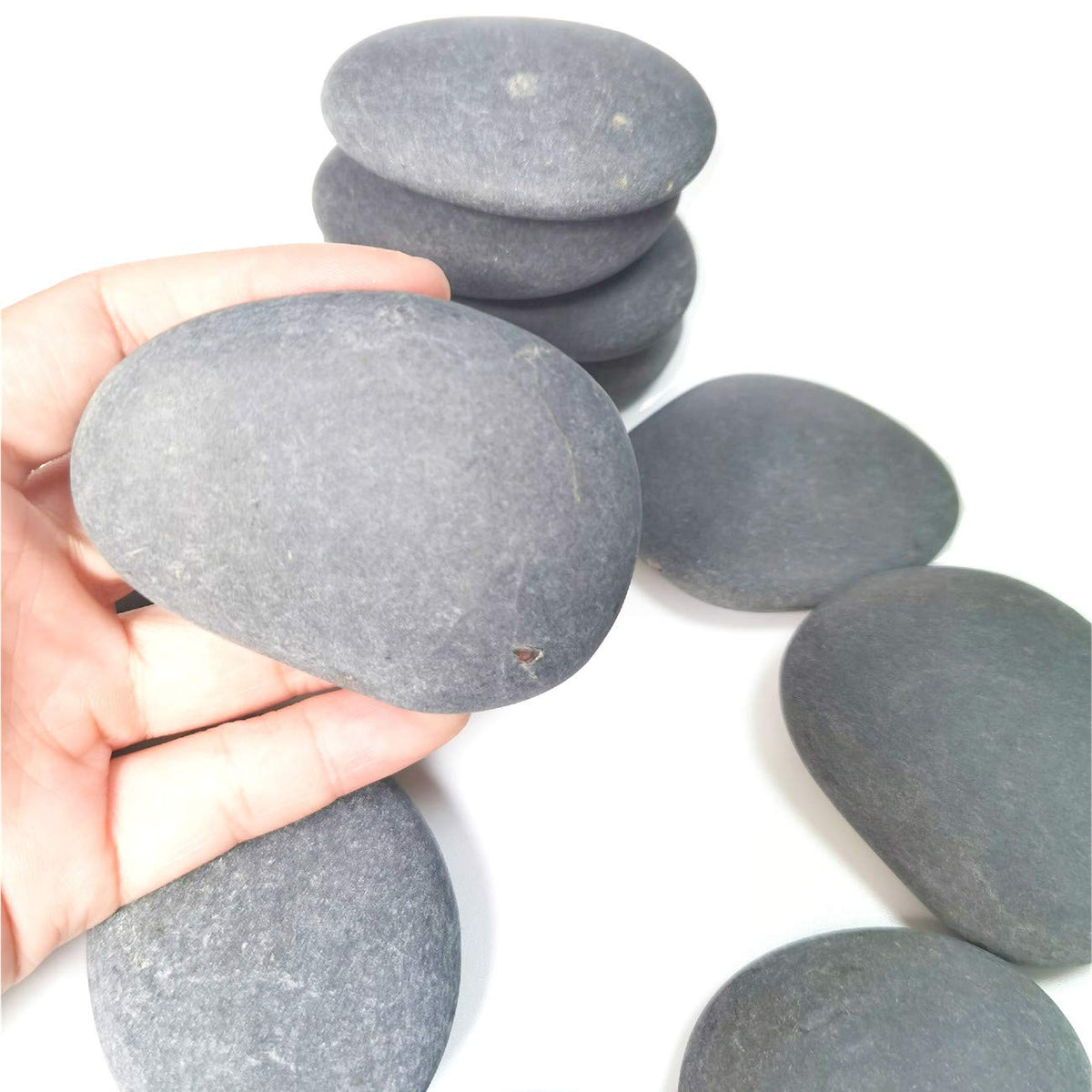 lifetop 120PCS Painting Rocks, DIY Rocks Flat & Smooth Kindness Rocks for Arts, Crafts, Decoration, Medium/Small/Tiny Rocks for Painting,Hand Picked for Painting Rocks…