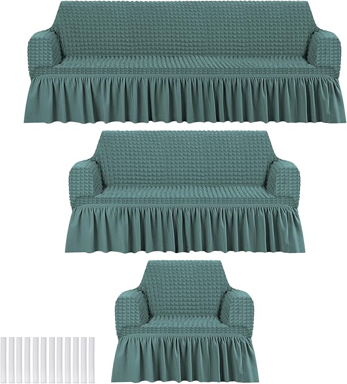 Fanfanwin 3 Pcs Sofa Slipcover Set