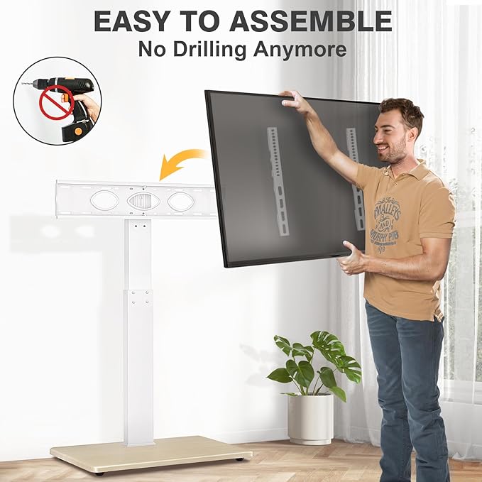 TV Floor Stand for 32-75 Inch Plasma LCD LED OLED Flat Panel or Curved Screen