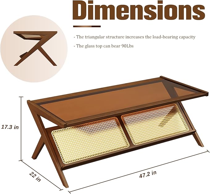 Bamworld Rattan Coffee Table