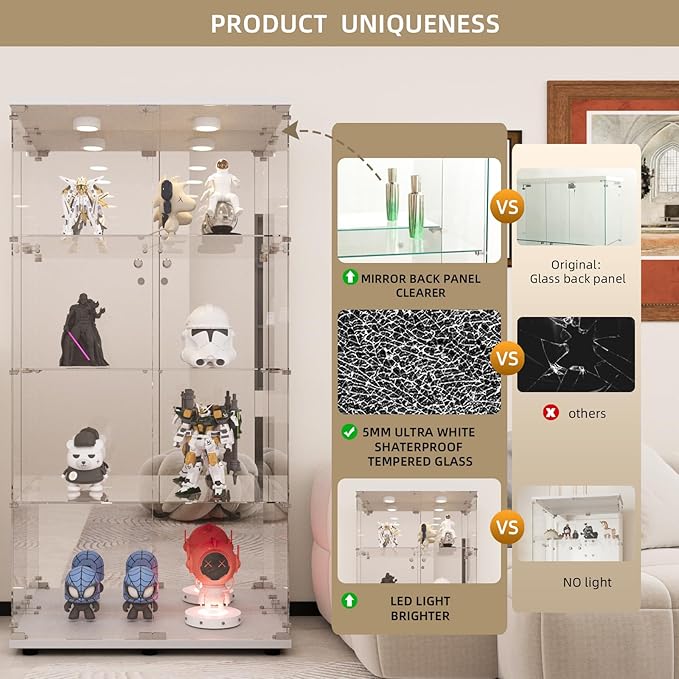 Beauty4U Glass Display Cabinet