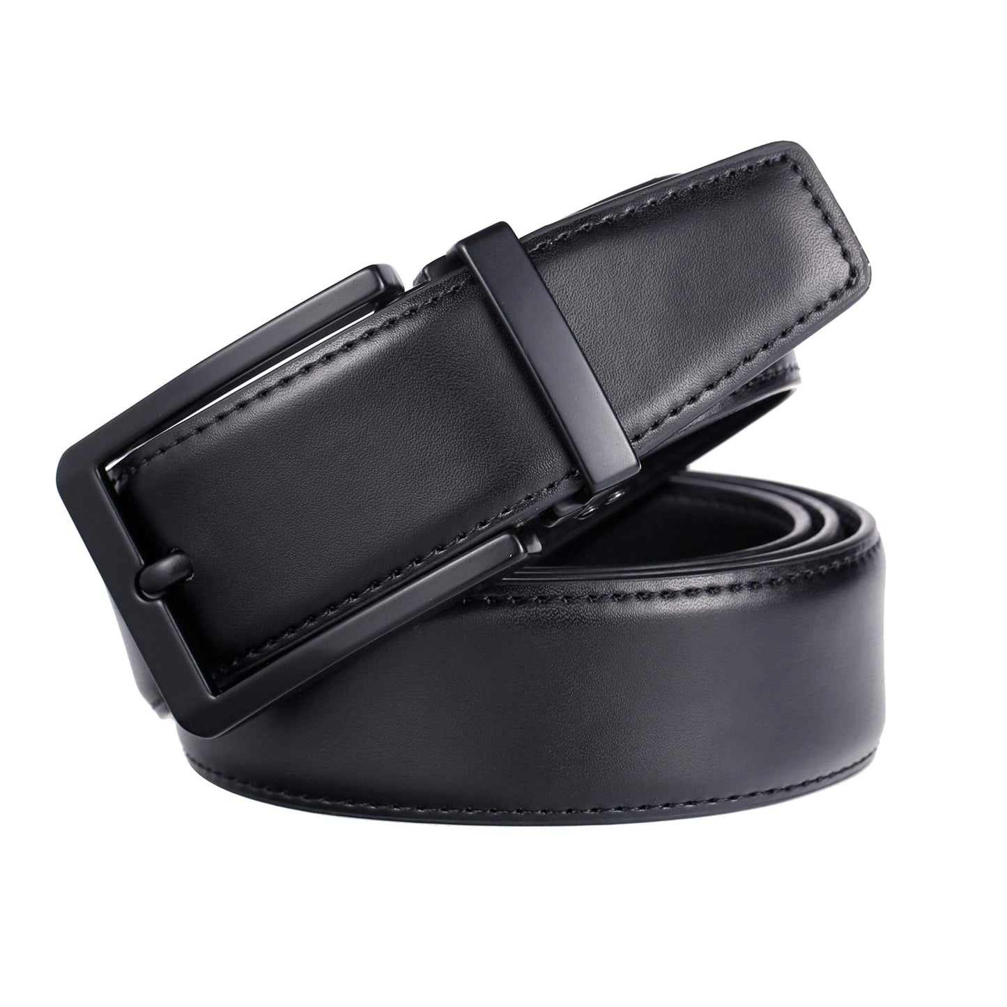 Weifert Men's Dress Belt Black Leather Belts for Jeans (32-34, Black2)