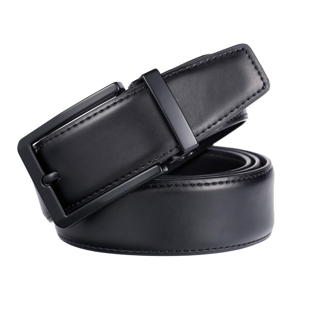 Weifert Men's Dress Belt Black Leather Belts for Jeans (32-34, Black2)