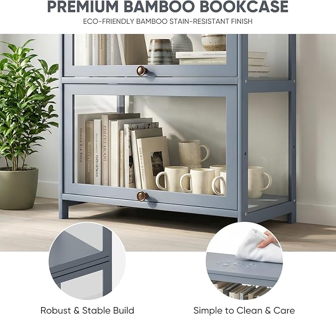 5-Tier Display Case Cabinet