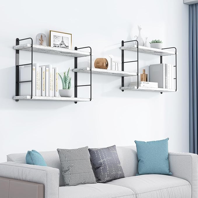 MXCSE Wall Shelves, Wall Mounted Bookshelves, DIY Floating Shelves