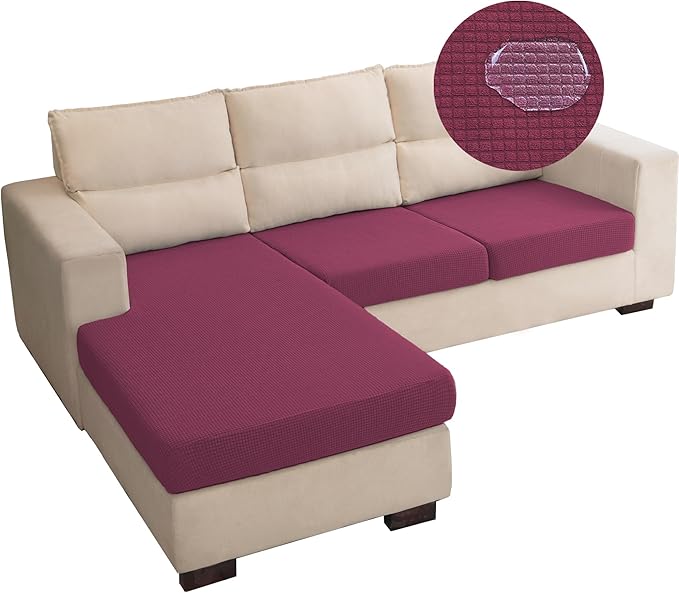 Water Repellent L Shaped Couch Covers 3 Pieces Sofa Seat Cushion Slipcovers