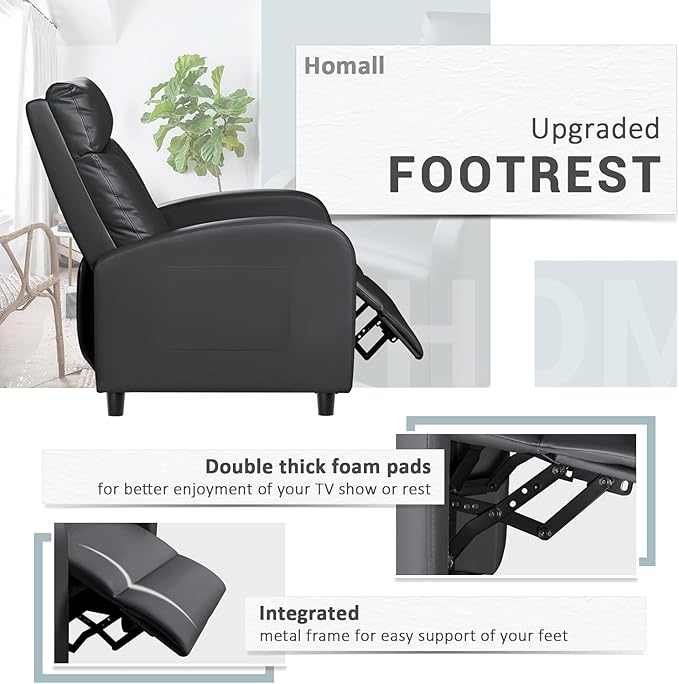 Homall Recliner Chair, Recliner Sofa PU Leather