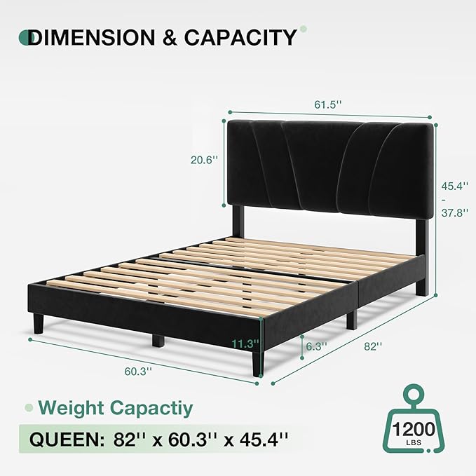 Novilla Queen Bed Frame, Queen Size Bed Frame