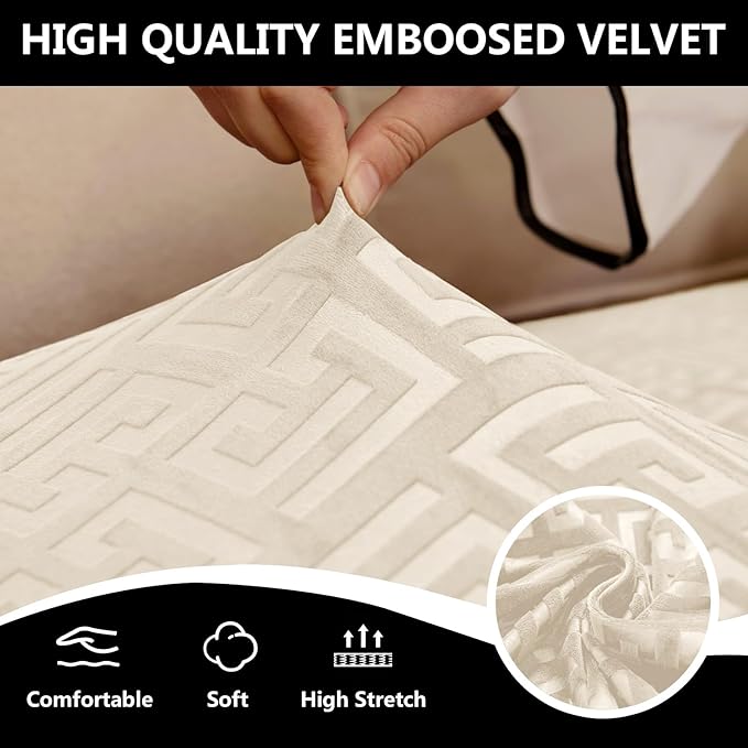 UNBBRRL 10 Pieces Stretch Sofa Cushion Covers