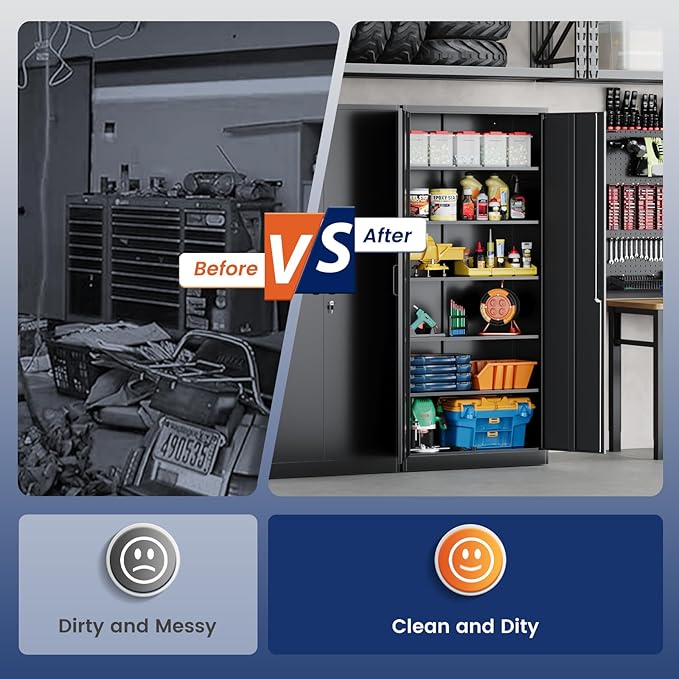Yizosh Metal Garage Storage Cabinet