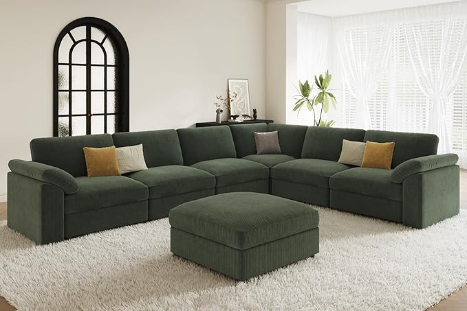 EASE MOOSE Oversized Sectional Modular Sofa, Large U Shape Sectional Couch Wide