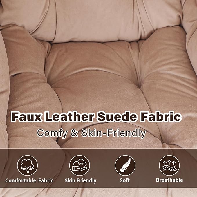 Lazy Chair with Ottoman, Modern Accent Chair Contemporary Sofa Chair with