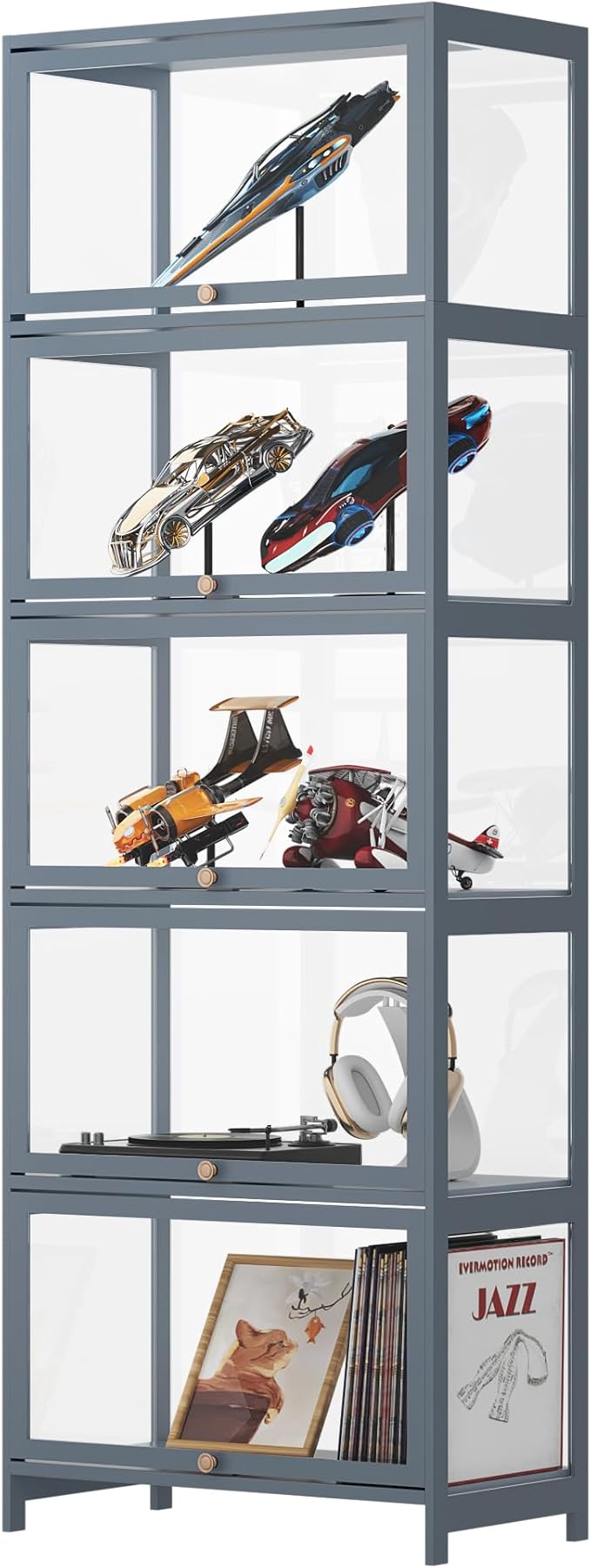 5-Tier Display Case Cabinet