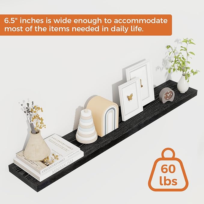 Fun Memories Floating Shelves for Wall, 40 Inch Floating Shelves for Home Decor