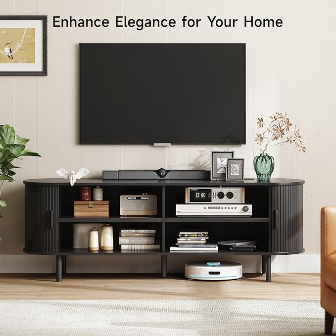 ONBRILL 63" TV Stand with Power Outlet