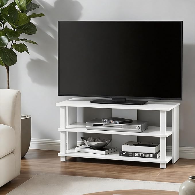 Furinno Sully TV Stand, 3-Tier Rectangular Entertainment Center