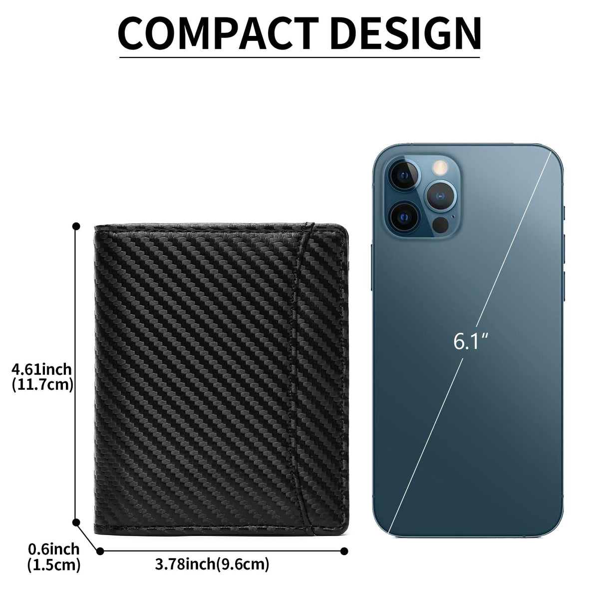 GAEKEAO Mens Wallet Slim Bifold RFID Blocking Thin Credit Card Holder Genuine Leather Minimalist Front Pocket Wallets for Men with Zipper Coin Pocket