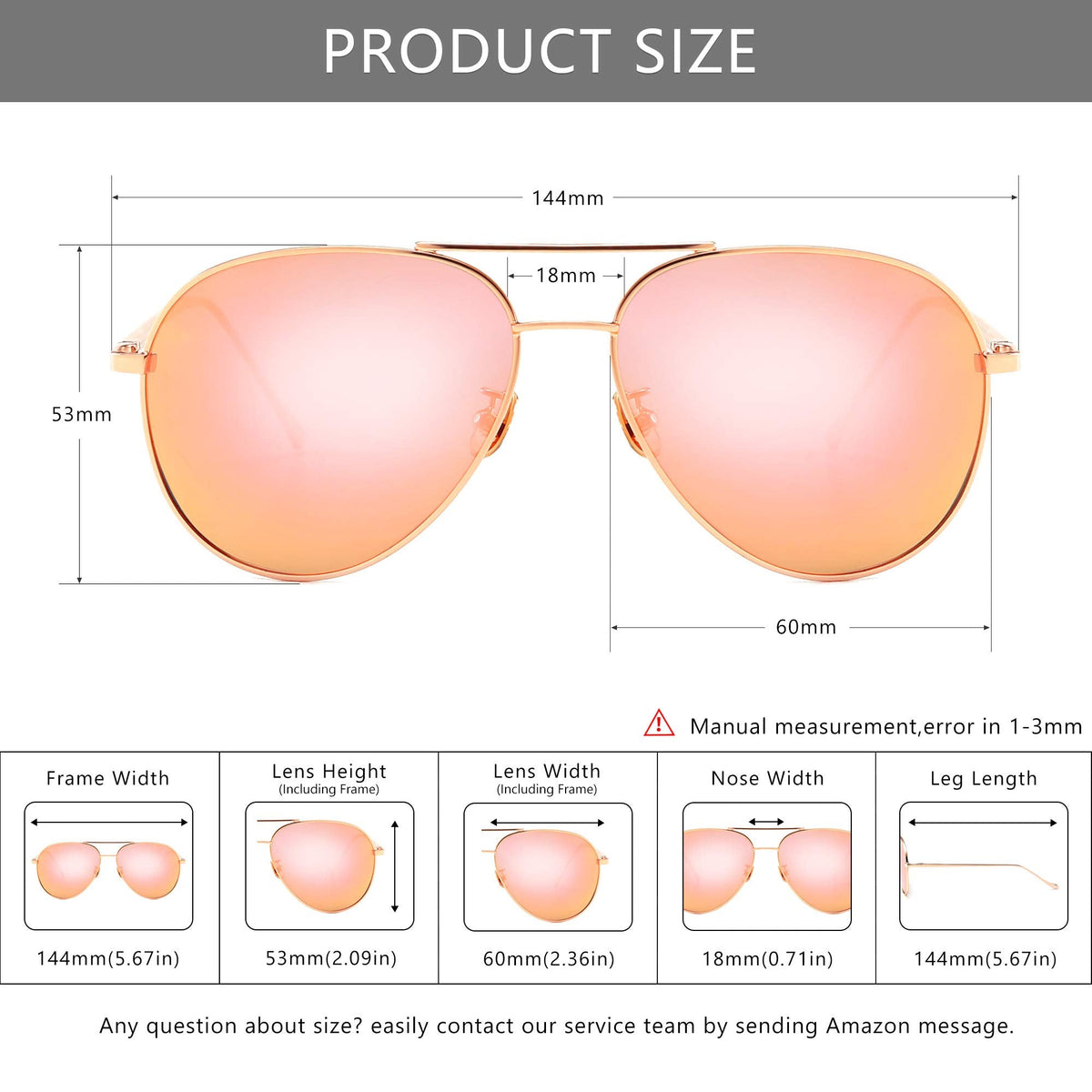 SUNGAIT Women's Lightweight Oversized Aviator Sunglasses - Mirrored Polarized Lens