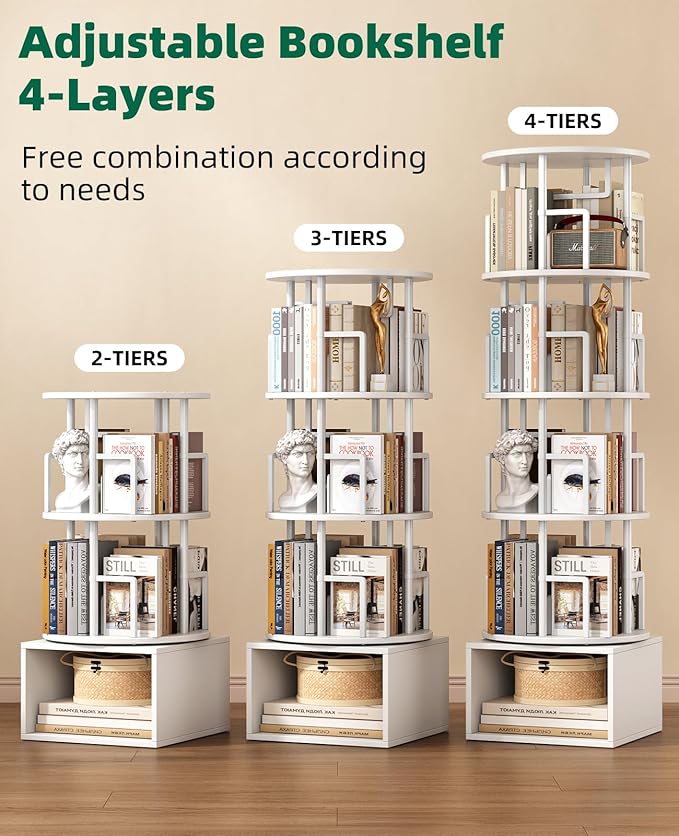 Kalrin 5 Tier Rotating Bookshelf