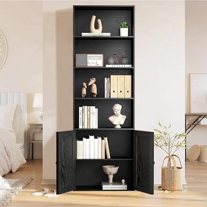 Bookshelf, 6-Tier Floor Bookcase