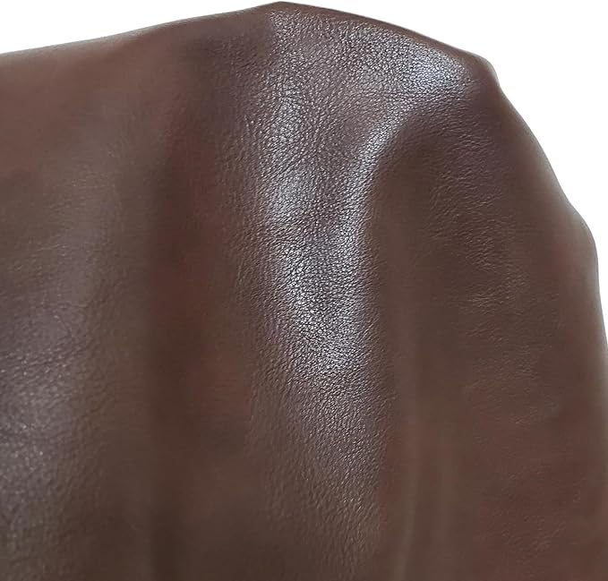NAT Leathers | Brown Soft Faux Leather Fabric Sheet PU | 5 Yards Cut by The