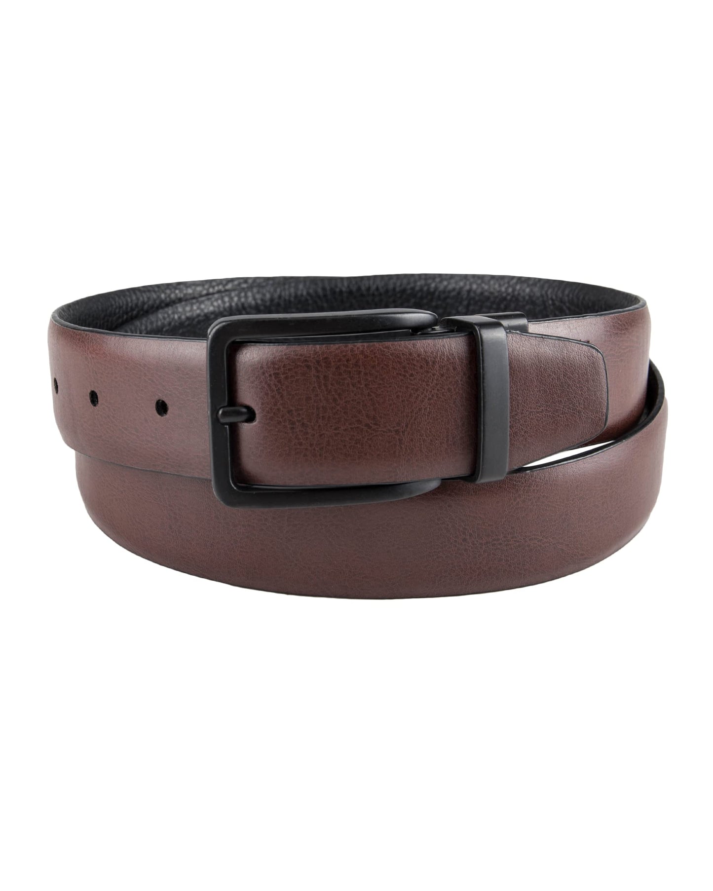 Kenneth Cole Men's (Single Reversible Belt), Black/Brown Pebble, Large (38-40)