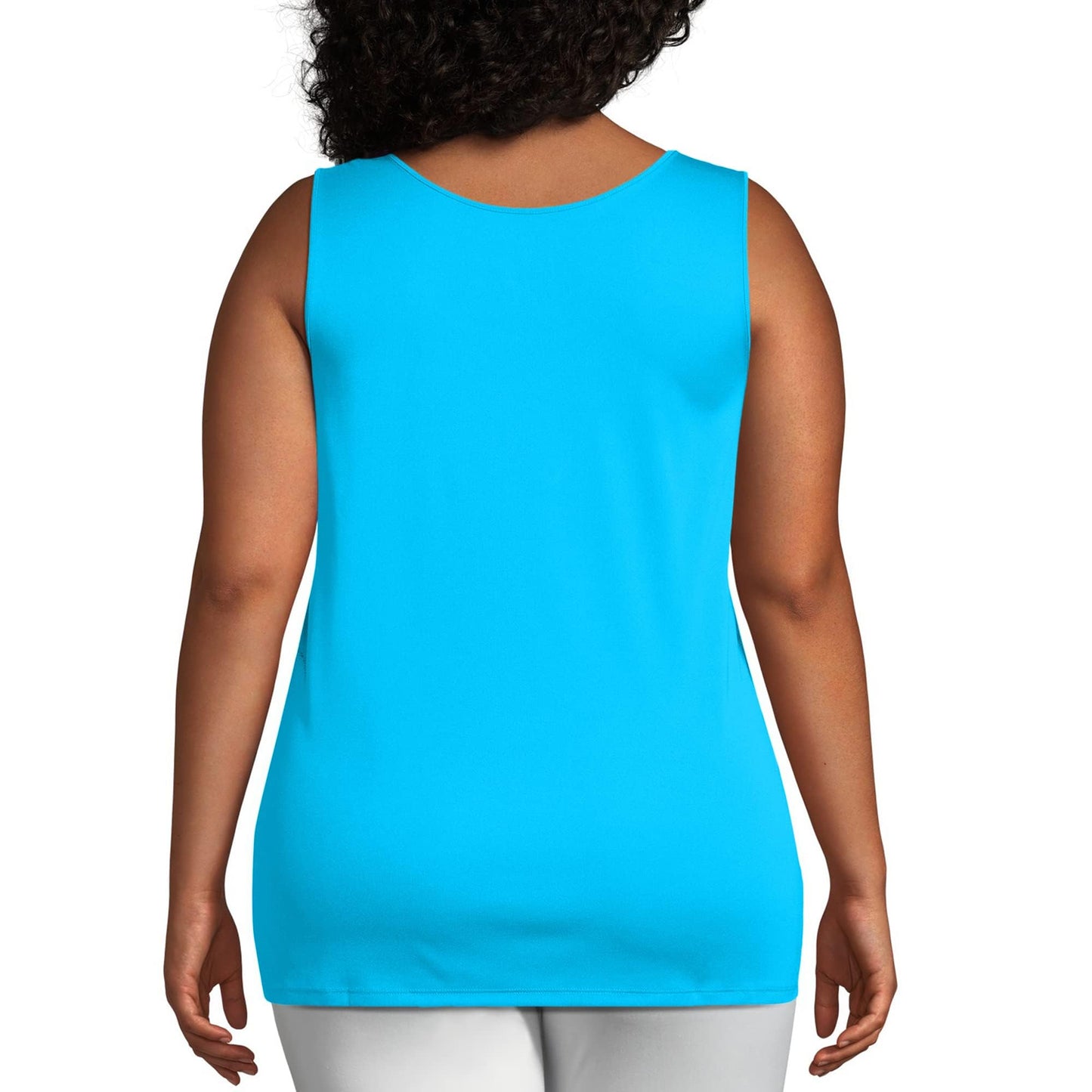 JUST MY SIZE Womens Cooldri Performance Scoopneck Tank-top-and-cami-shirts, Process Blue, 4X US