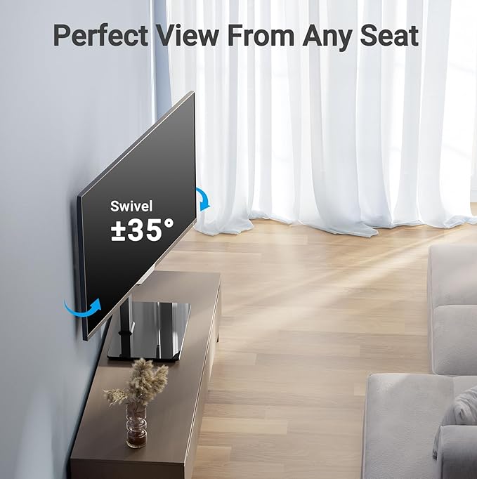 PERLESMITH Universal Swivel TV Stand Mount