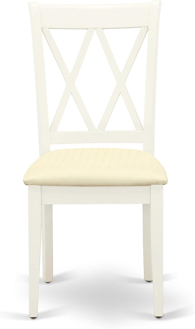 East West Furniture CLC-LWH-C Clarksville Kitchen Dining Chairs