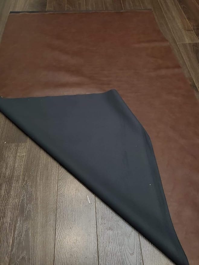 Dark Brown Soft Faux Vegan PU Leather Fabric Sheet by The Yard Synthetic