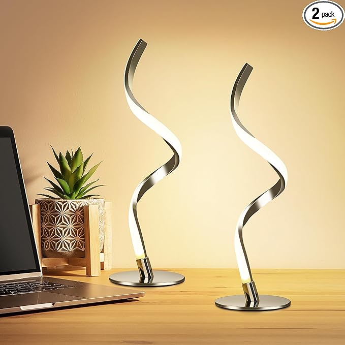 Yarra-Decor Modern Spiral Bedside Lamp