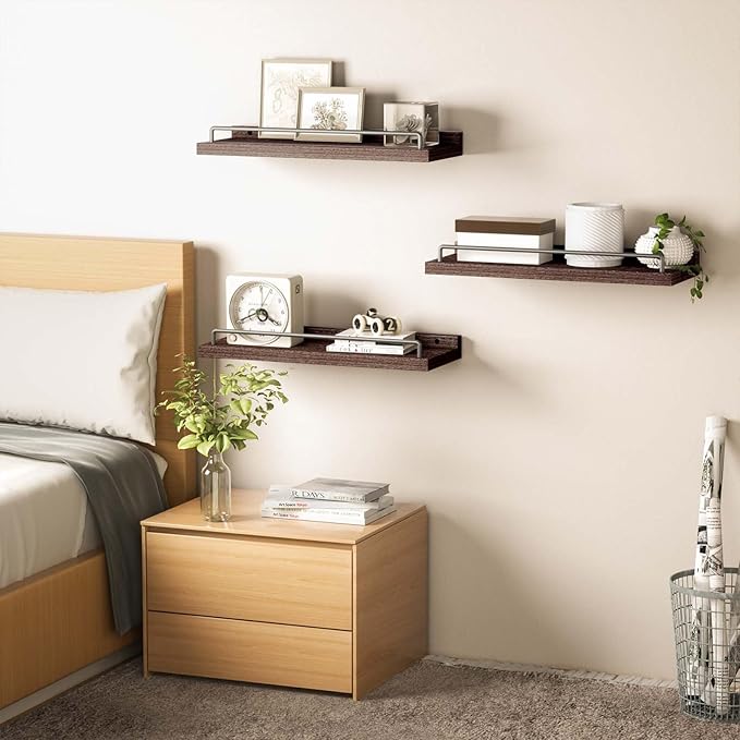 RYOFOBETTO Floating Shelves, Bathroom Decor Shelves Over Toilet, Farmhouse Wall