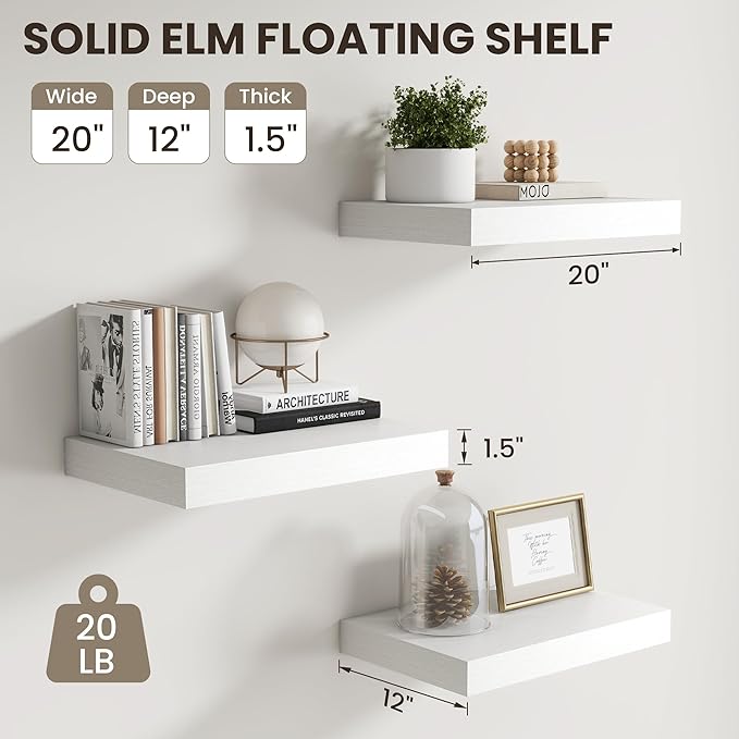 Dreamland White Floating Shelves