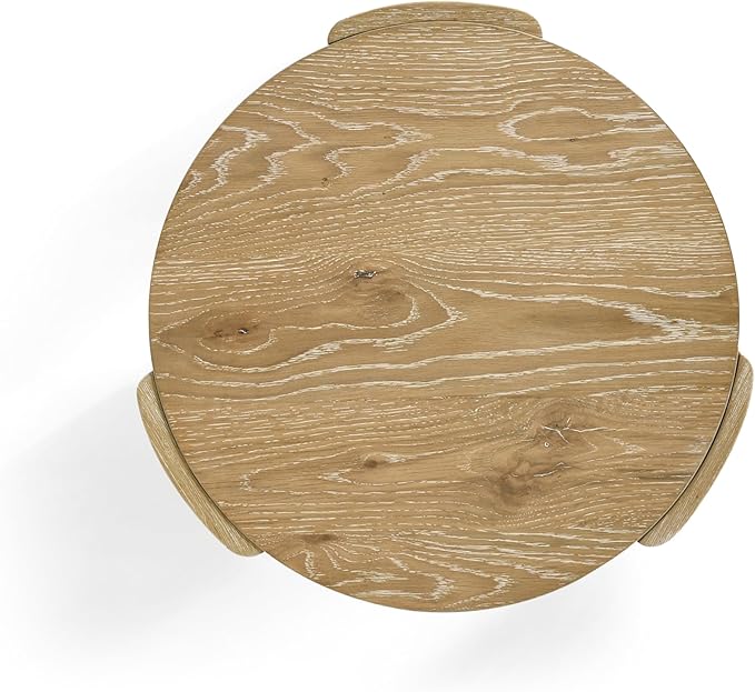 Furniture of America Carys Modern Solid Wood 20-inch Round End Table