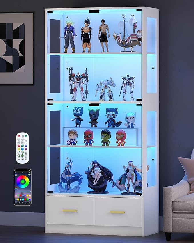 Lamtor Display Cabinet with Glass Doors