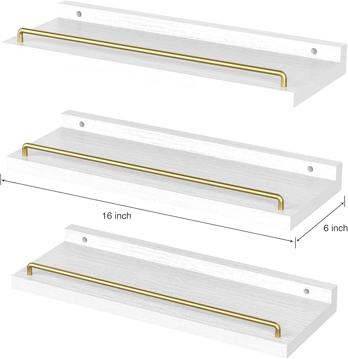 RYOFOBETTO Floating Shelves for Wall Decor, Living Room, Picture Frames