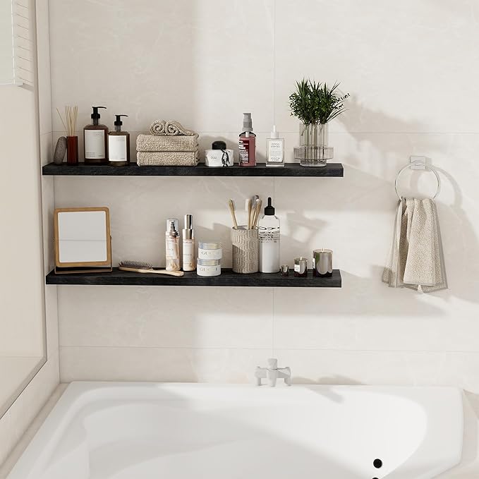 Fun Memories Floating Shelves for Wall, 40 Inch Floating Shelves for Home Decor