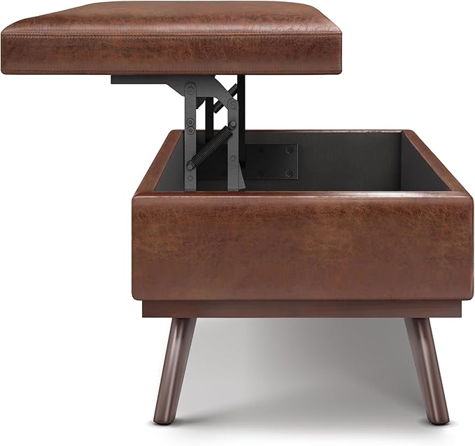 SIMPLIHOME Owen Lift Top Coffee Table Storage Ottoman
