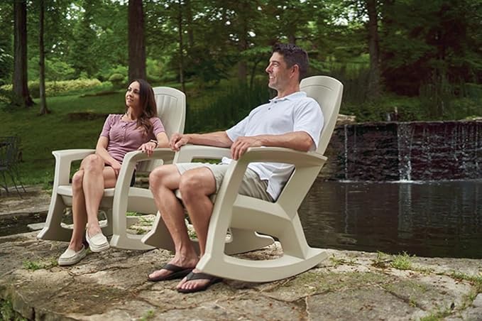 Semco Plastics Rockaway Heavy Duty All Weather Outdoor Rocking Chair