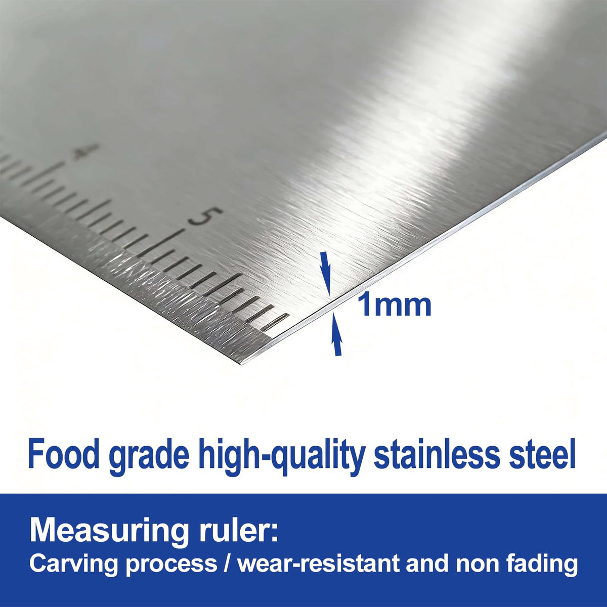 Vriysei Professional Dough Cutter & Bench Scraper - Ultimate Dough Scraper Tool with Stainless Steel Blade & Wood Handle (2)