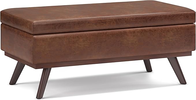 SIMPLIHOME Owen Lift Top Coffee Table Storage Ottoman