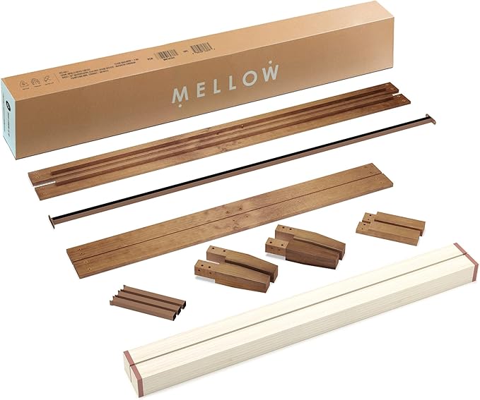Mellow Naturalista Classic 12-Inch Solid Wood Platform Bed | Wooden Slats