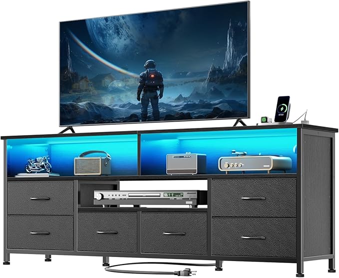Furologee 55 Inch TV Stand, Entertainment Center