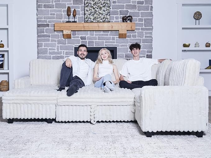 Belffin Corduroy Fabric Loveseat Module